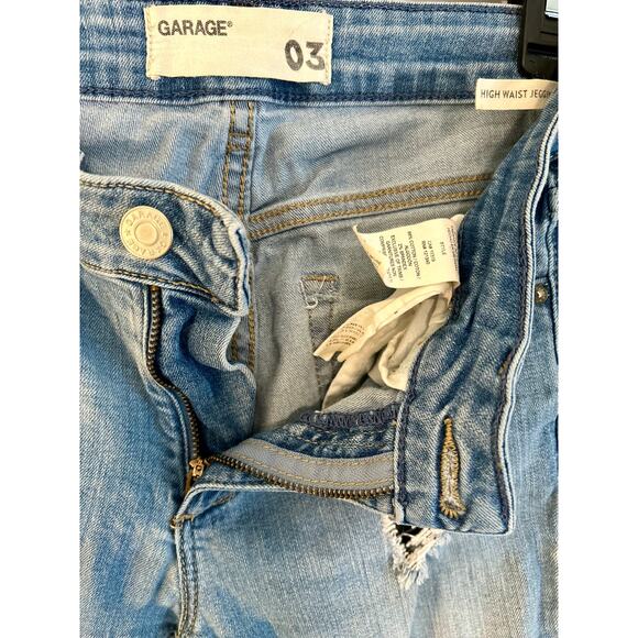 Garage High Waist Jegging Distressed Ripped Skinny Jeans - Size 3 - Picture 3 of 3